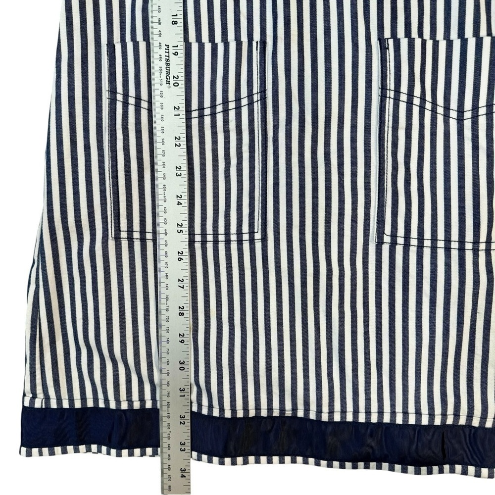 1901 Blue White Striped Cotton Yacht Boating Golf Club Dress Womens Size 2 - Picture 6 of 7